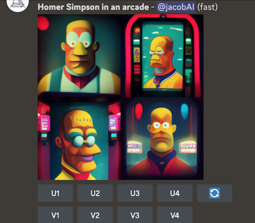 Midjourney Homer Simpson original
